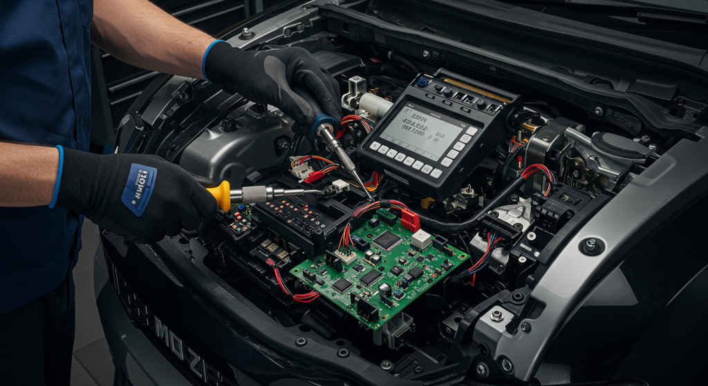 Réparation en électronique automobile